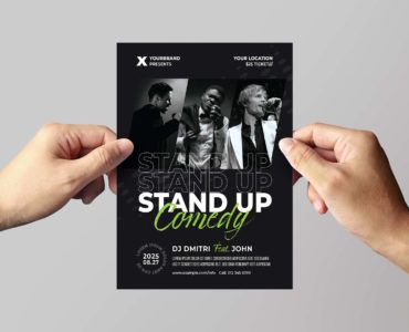Comedy Night Event Flyer Template (PSD, AI, Vector Formats)