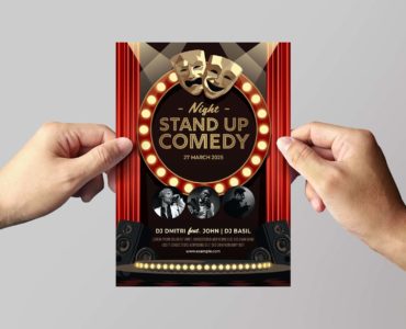 Comedy Night Flyer Template (PSD, AI, Vector Formats)