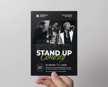 Comedy Night Event Flyer Template (PSD, AI, Vector Formats)