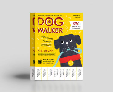 Dog Walker Flyer Template (PSD, AI, Vector Formats)