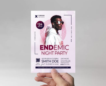 Endemic Party Flyer Template (PSD, AI, Vector Formats)