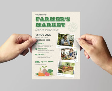 Farmers Market Poster Template (PSD, AI, Vector Formats)