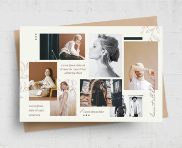 Elegant Photo Collage Card Flyer (PSD, AI, Vector Formats)