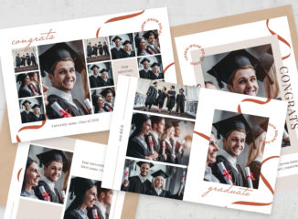 Graduation Photo Collage Flyer (PSD, AI, Vector Formats)