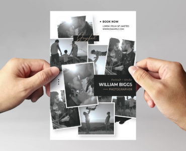 Photo Collage Card Flyer Template (PSD, AI, Vector Formats)