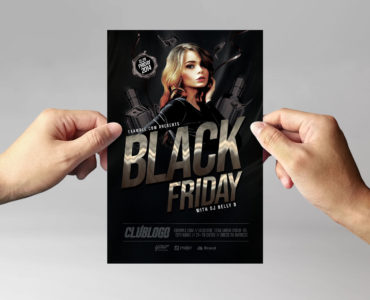 All Black Nightclub Flyer Template (PSD, AI, Vector Formats)