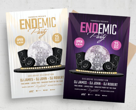 EndDemic Party Flyer Template (PSD, AI, Vector Formats)