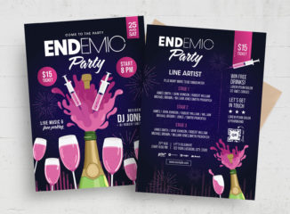 Endemic Party Flyer Templates (PSD, AI, Vector Formats)