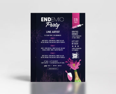 Endemic Party Flyer Templates (PSD, AI, Vector Formats)
