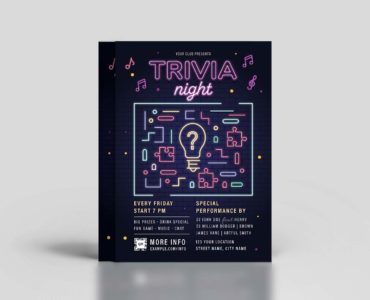 Trivia Quiz Night Flyer Template (PSD, AI, Vector Formats)