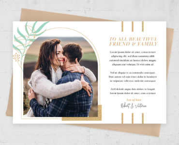 Chic Wedding Photo Card Collage (PSD, AI, Vector Formats)