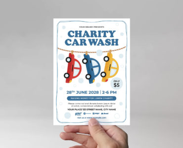 Charity Car Wash Flyer Template (PSD, AI, Vector Formats)