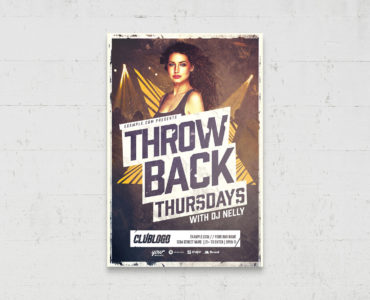 Throwback Party Flyer Template (PSD, AI, Vector Formats)