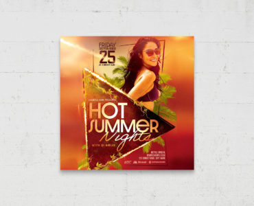 Tropical Summer Party Flyer (PSD, AI, Vector Formats)