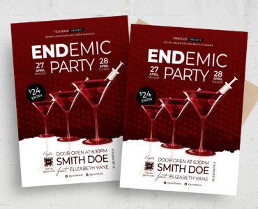 Endemic Party Flyers (PSD, AI, Vector Formats)