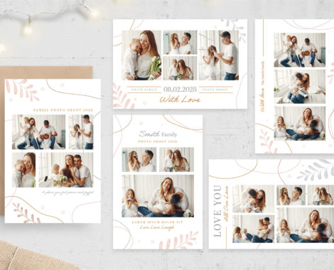 Family Photo Card Flyer Template (PSD, AI, Vector Formats)