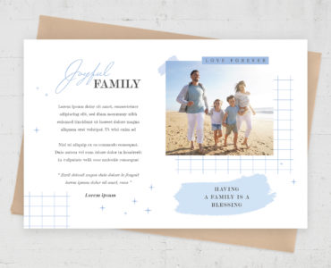 Family Photo Card Collage Flyer (PSD, AI, Vector Formats)