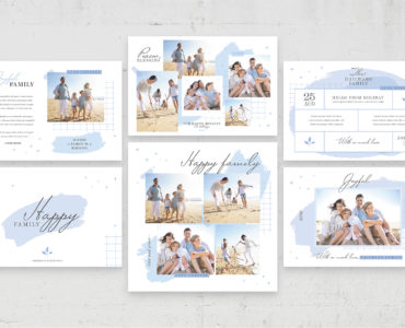 Family Photo Card Collage Flyer (PSD, AI, Vector Formats)