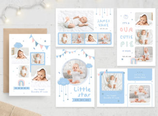 Baby Photo Collage Flyer (PSD, AI, Vector Formats)