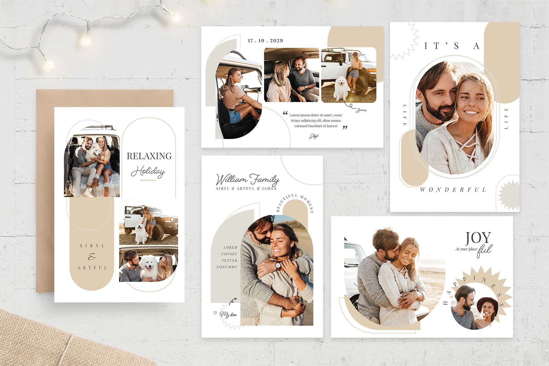 Modern Photo Collage Flyer (PSD, AI, Vector Formats)