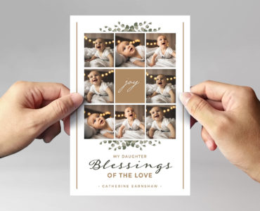 Photo Collage Grid Postcard Flyer (PSD, AI, Vector Formats)