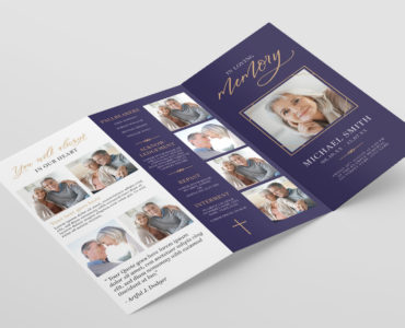 Simple Funeral Brochure Template (PSD, AI, Vector Formats)