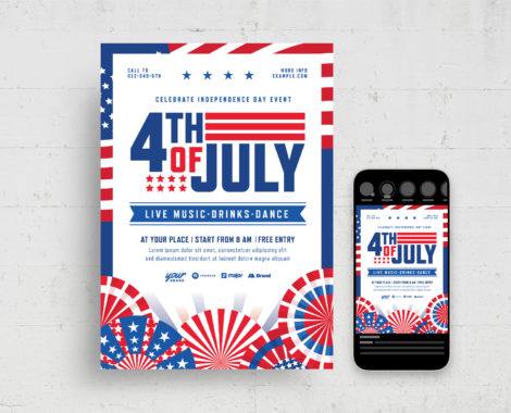 4th of July Flyer Template (PSD, AI, Vector Formats)