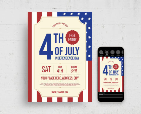 4th of July Flyer (PSD, AI, Vector Formats)
