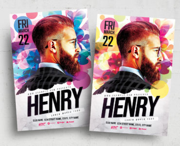 Colorful Nightclub Flyer Template (PSD, AI, Vector Formats)