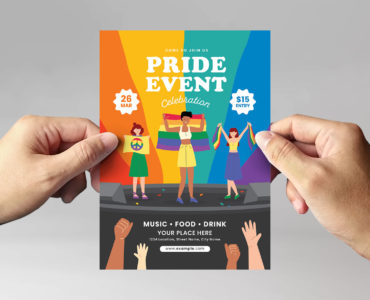 LGBT Pride Event Flyer Template (PSD, AI, Vector Formats)