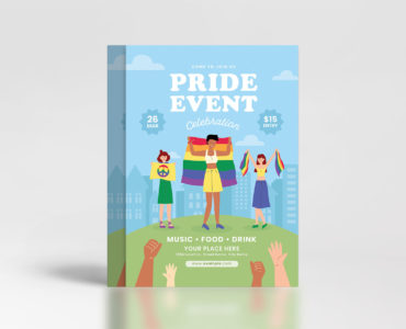 LGBT Gay Pride Event Template (PSD, AI, Vector Formats)