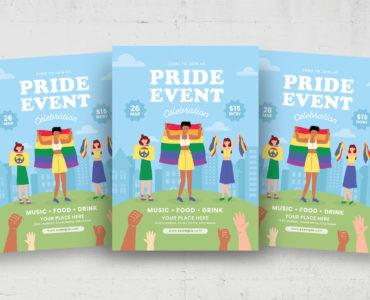 LGBT Gay Pride Event Template (PSD, AI, Vector Formats)