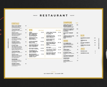 Restaurant Menu (PSD, AI, Vector Formats)
