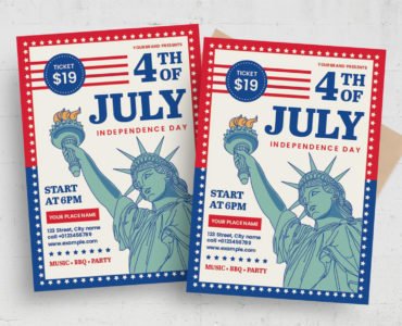 4th July Flyer (PSD, AI, Vector Formats)