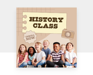 History ClassSocial Media Banner (PSD, AI, Vector Formats)
