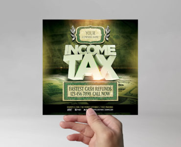 Income Tax Money Flyer Template (PSD Format)