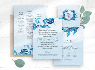 Light Blue Wedding Templates (PSD Format)