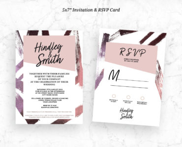 Modern Wedding Invitation Templates (PSD Format)