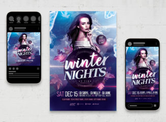 Winter Nights Flyer Template (PSD Format)