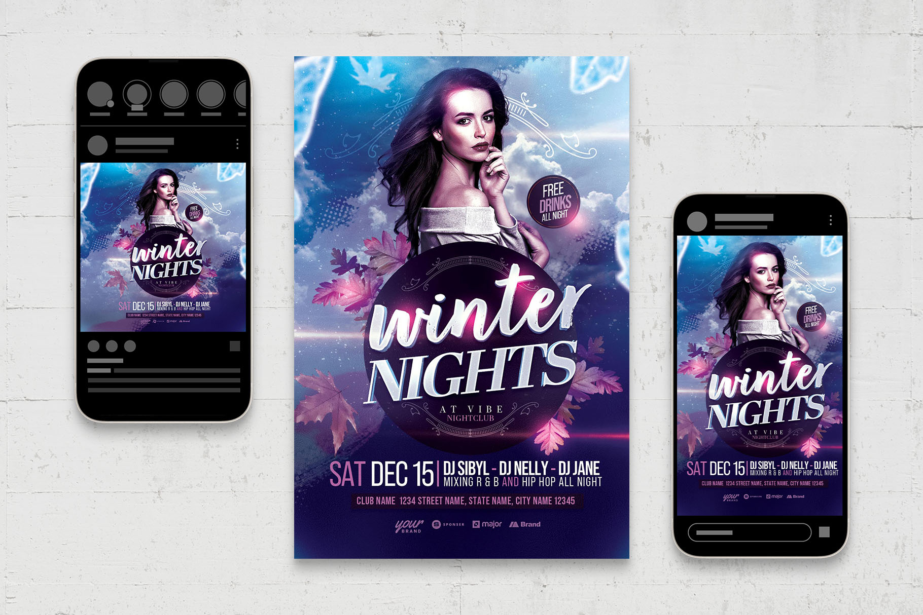 Winter Nights Flyer Template