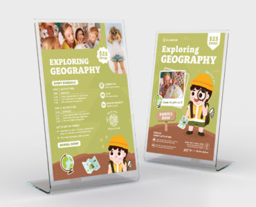 Geography Class Flyer Template (PSD, AI, Vector Formats)