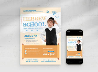 Jewish Flyer Template (AI, Vector Formats)