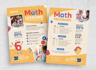 Kids Learning Education Flyer (PSD, AI, Vector Formats)