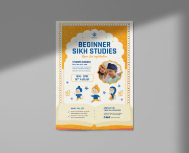 Sikh Education Flyer Template (AI, Vector Formats)