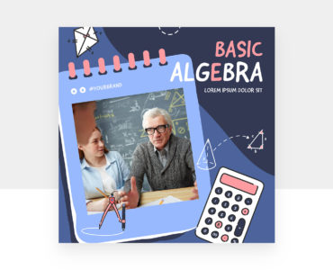 Algebra Math Class Social Media (PSD, AI, Vector Formats)