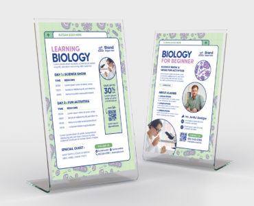Biology Education Flyer Template (PSD, AI, Vector Formats)