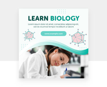 Biology Science Class Social Media (PSD, AI, Vector Formats)