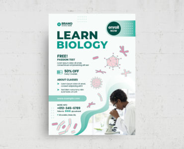 Biology Science Medical Flyer (PSD, AI, Vector Formats)
