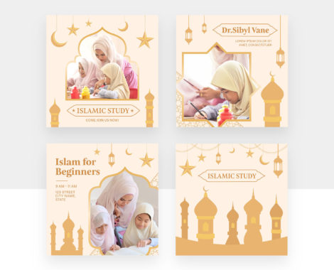 Islam Muslim Social Media Banners (PSD, AI, Vector Formats)