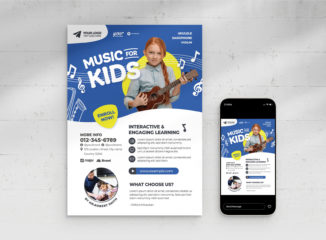 Kids Music Education Flyer Template [PSD, AI, Vector] - BrandPacks